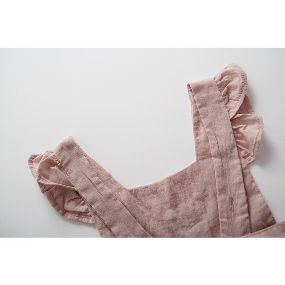 Blush Embroidered Floral Apron dress - Picture 5 of 7